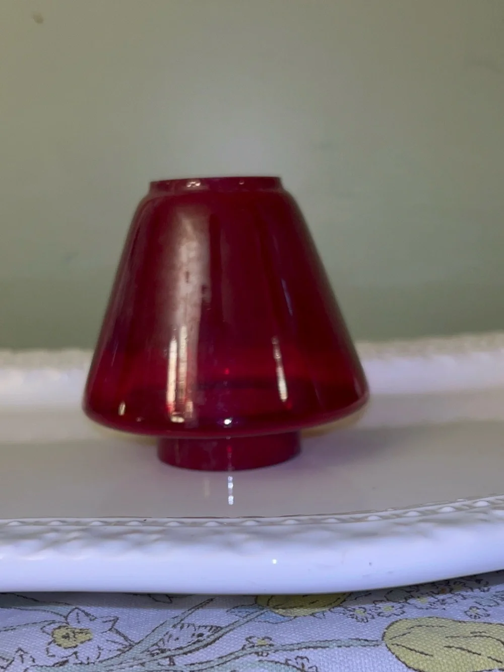 Ruby Red Replacement Shade Hurricane Chimney top Lantern Lamp Globe